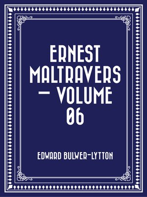 cover image of Ernest Maltravers — Volume 06